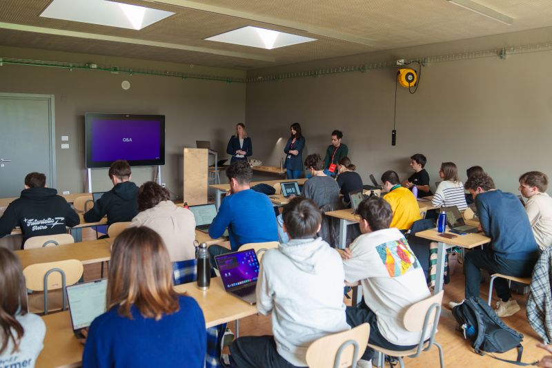 Q&A session with students at H-FARM College